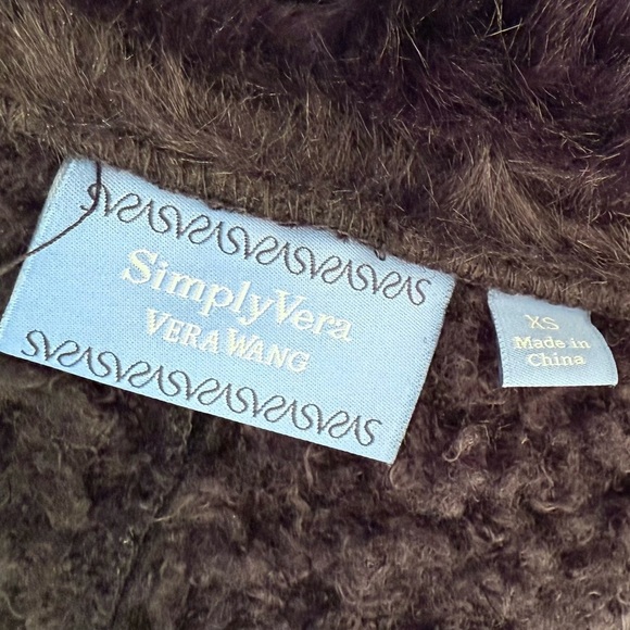 Vera Wang Fur Collar Mixed Media Coat - Picture 6 of 8